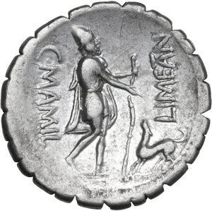 reverse: C. Mamilius Limetanus. AR Denarius serratus, 82 BC