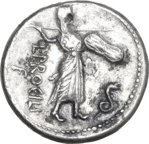 reverse: L. Procilius. AR Denarius, 80 BC