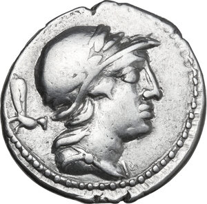 obverse: M. Volteius. AR Denarius, Rome mint, 78 BC