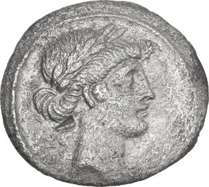 obverse: Q. Pomponius Musa. AR Denarius, 66 BC