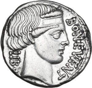 obverse: L. Scribonius Libo. AR Denarius, 62 BC