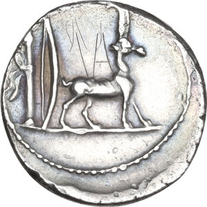 reverse: Cn. Plancius. AR Denarius, 55 BC