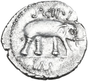 reverse: Q. Caecilius Metellus Pius Scipio. AR Denarius, Africa, 47-46 BC