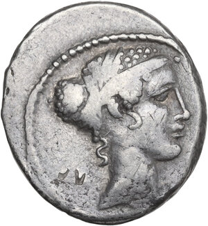obverse: T. Carisius. AR Denarius, 46 BC