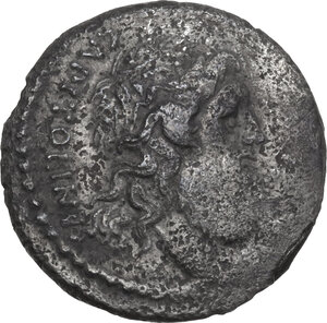 obverse: Petillius Capitolinus. AR Denarius, Rome mint, 43 BC