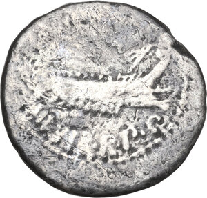 obverse: Marcus Antonius. AR Denarius, mint moving with Marcus Antonius, 32-31 BC