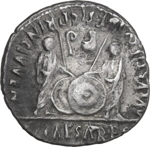 obv: Augustus (27 BC - 14 AD).. AR Denarius, Lugdunum mint, 2 BC-4 AD