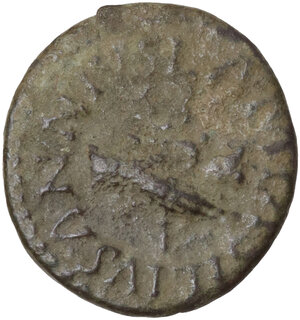 obverse: Augustus (27 BC - 14 AD).. AE Quadrans, 9 BC