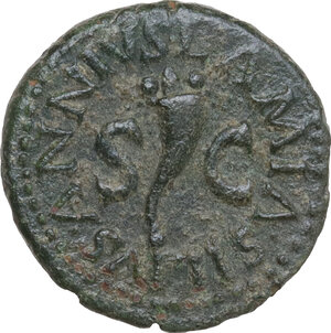reverse: Augustus (27 BC - 14 AD).. AE Quadrans, Lamia, Silus and Annius moneyers, Rome mint