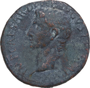 obverse: Augustus (27 BC - 14 AD).. AE As, Rome mint, 11-12