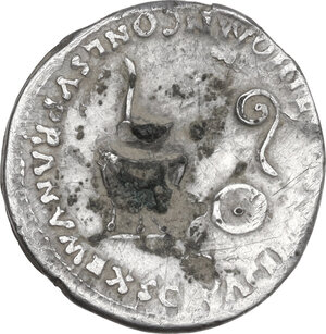 reverse: Nero as Caesar (50-54).. Fourrèe Denarius, Lugdunum mint. Struck under Claudius, 51 AD