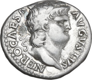 obverse: Nero (54-68).. AR Denarius, Rome mint, 65-66