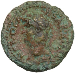 obverse: Nero (54-68).. AE Semis