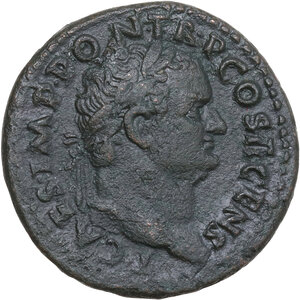obverse: Titus as Caesar (69-79).. AE As, 73 AD