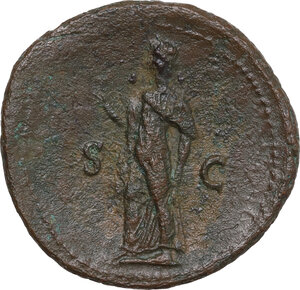 reverse: Titus as Caesar (69-79).. AE As, struck under Vespasian, 74 AD