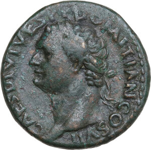obverse: Domitian (81-96).. AE Dupondius or As. Struck 82 AD
