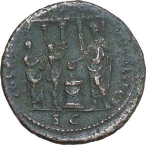 reverse: Domitian (81-96).. AE As, Rome mint, 88 AD