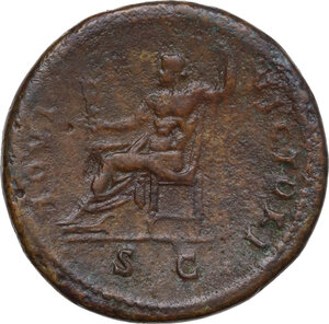 reverse: Domitian (81-96).. AE Sestertius, Rome mint, 92-94