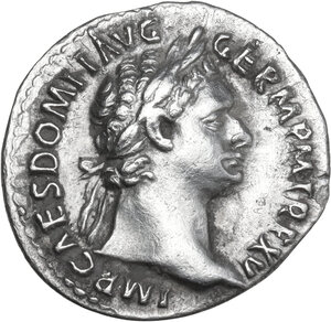 obverse: Domitian (81-96).. AR Denarius, Rome mint, 95-96
