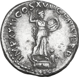 reverse: Domitian (81-96).. AR Denarius, Rome mint, 95-96