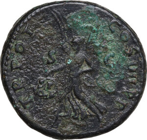 reverse: Trajan (98-117).. AE As, Rome mint, 101-102 AD