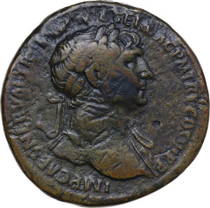 obverse: Trajan (98-117).. AE Sestertius, Rome mint, 112-114