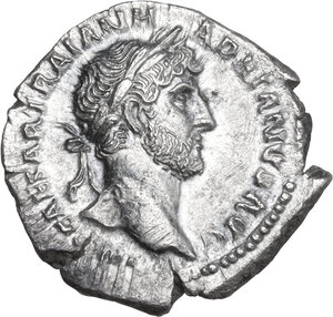 obverse: Hadrian (117-138).. AR Denarius, Rome mint, 120-121