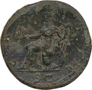reverse: Hadrian (117-138).. AE Sestertius, Rome mint, 126-127