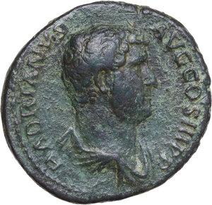 obverse: Hadrian (117-138).. AE Dupondius or As, 130-138