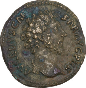 obverse: Marcus Aurelius as Caesar (139-161).. AE As, Rome mint, 159-160