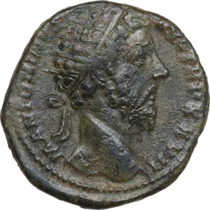 obverse: Marcus Aurelius (161-180).. AE Dupondius, Rome mint, 172-173