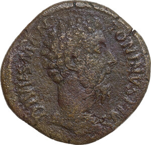obverse: Divus Marcus Aurelius (161-180).. AE Sestertius, Rome mint, 180 AD