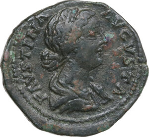 obverse: Faustina II (died 176 AD).. AE As, Rome mint, 161-162