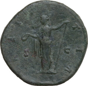 reverse: Faustina II (died 176 AD).. AE Sestertius, 161-176