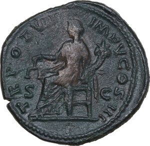 reverse: Lucius Verus (161-169).. AE Dupondius, Rome mint, 168-169