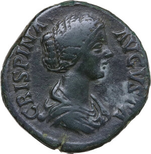 obverse: Crispina, wife of Commodus (died 183 AD).. AE Sestertius, Rome