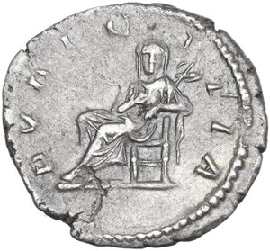 reverse: Julia Domna, wife of Septimius Severus (died 217 AD).. AR Denarius, Rome mint, 196-211