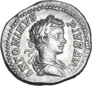 obverse: Caracalla (198-217).. AR Denarius, Rome mint, 203 AD