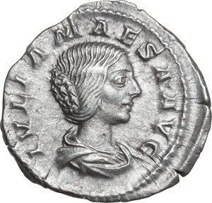 obverse: Julia Maesa (died 225 AD).. AR Denarius, Rome mint, 218-222