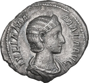 obverse: Julia Mamaea (died 235 AD).. AR Denarius, Rome mint, 225-235