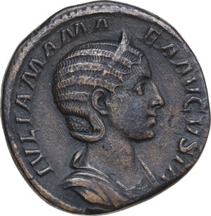 obv: Julia Mamaea (died 235 AD).. AE Sestertius. Rome mint, struck under Severus Alexander, c. 228 AD