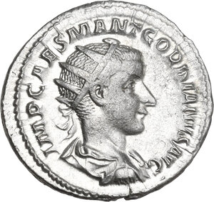 obverse: Gordian III (238-244).. AR Antoninianus, Rome mint, 238-239