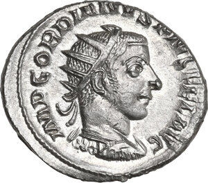 obverse: Gordian III (238-244).. AR Antoninianus, Antioch mint, 242-244