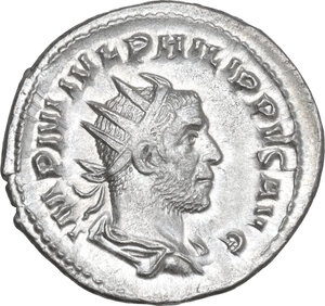 obverse: Philip I (244-249).. AR Antoninianus, Rome mint, 244-247