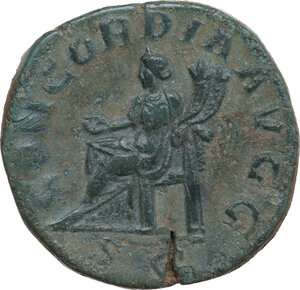 reverse: Otacilia Severa, wife of Philip I (244-249).. AE Sestertius, Rome mint, 244-249
