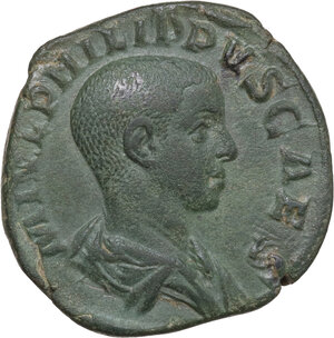 obverse: Philip II as Caesar (244-246).. AE Sestertius