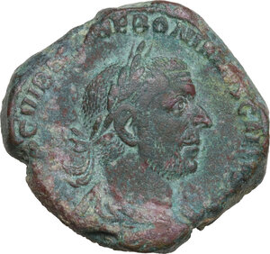 obverse: Trebonianus Gallus (251-253).. AE Sestertius, Rome mint, 251-253