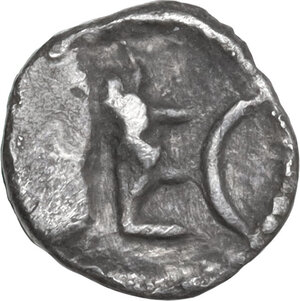 reverse: Bruttium, Rhegion.  Anaxilas Tyrant (c. 494/3-462/1 BC).. AR Litra. Struck circa 480-462/1 BC