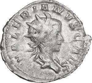 obverse: Valerian II as Caesar (253-255).q. AR Antoninianus, Lugdunum mint, 255 AD