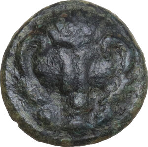 obverse: Bruttium, Rhegion. AE 11 mm, 415-387 BC